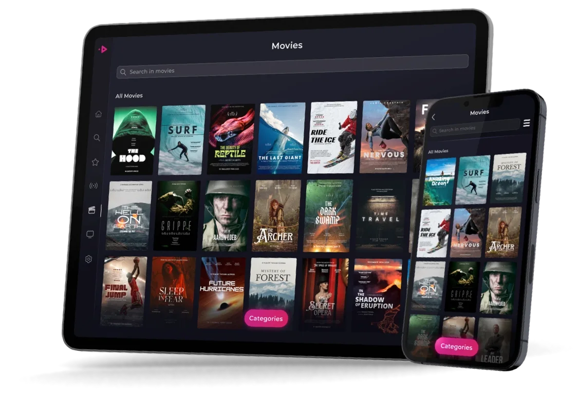 Luna Streams IPTV Australia interface showing premium IPTV service with EPG guide, catch-up TV, and HD streaming on Smart TV